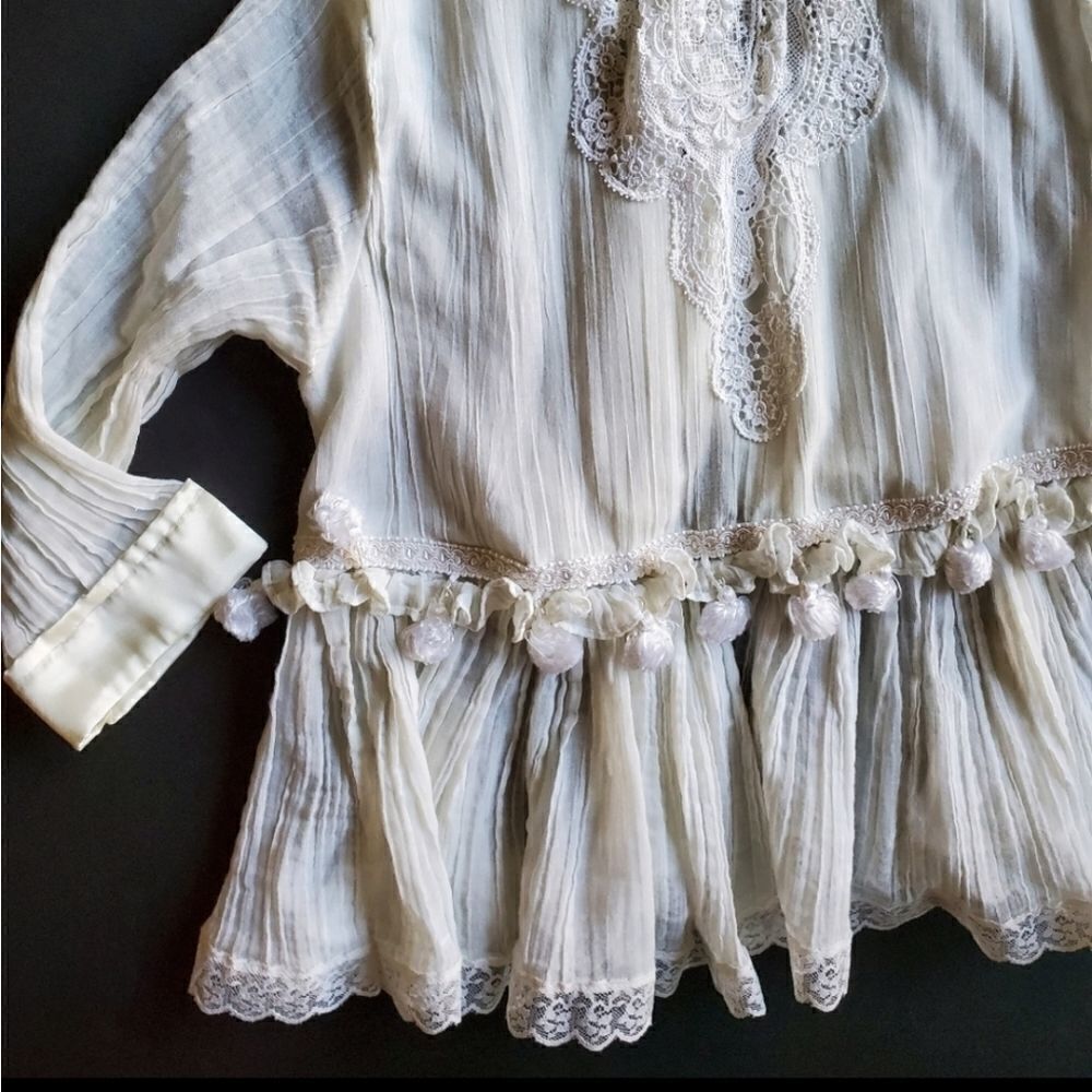 Anthropologie White Peasant Blouse - Picture 4 of 10